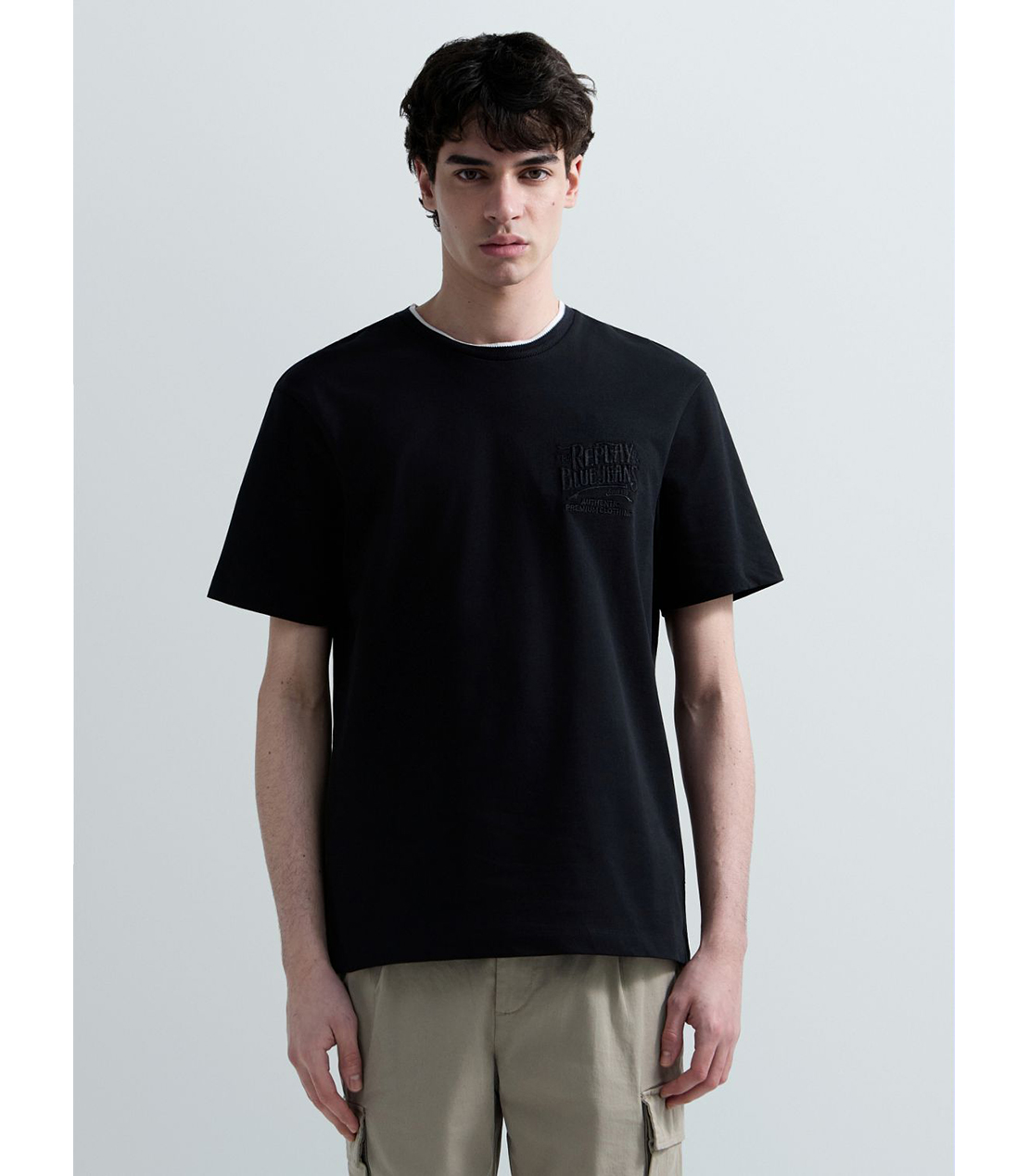 ヘビーコットンジャージートリムTシャツ 詳細画像 ブラック 1